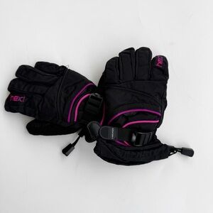 Head Black and Pink Winter Gloves // Size M